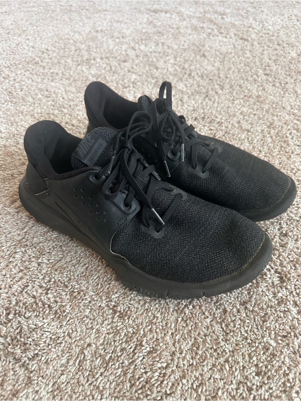 Nike Flex Control TR3 Triple Black Men's Low Top Sneakers Size 11.5 AJ5911-002